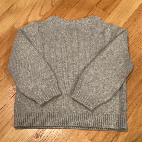 Mini Boden Gray Sweater with Floral Embroidery - Picture 4 of 4